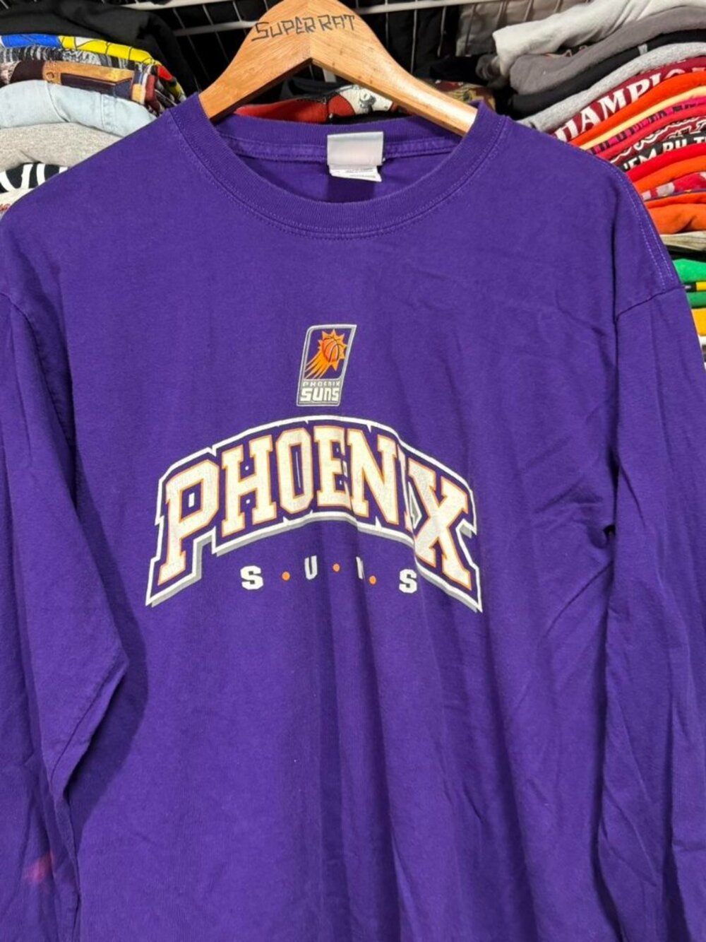 Y2K NBA Phoenix suns basketball long sleeve t shirt purple